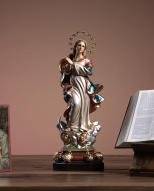 22" Our Lady of the Immaculate Conception - 20% off Today Only - Baroque Hand-Painted Statue with 12-Star Halo | Catholic Sacred Art