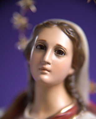 22" Our Lady of the Immaculate Conception - 20% off Today Only - Baroque Hand-Painted Statue with 12-Star Halo | Catholic Sacred Art