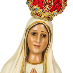 48 Inch Tall Handmade Catholic Statue of Our Lady of Fatima