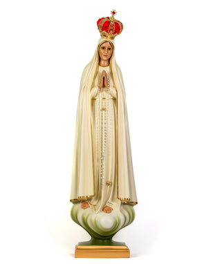48" Our Lady of Fatima - 10% off - 24k Gold-Leaf - Cathedral-Quality Hand-Painted Statue