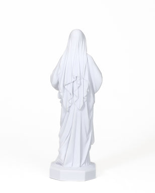 20" Immaculate Heart of Mary Statue – 15% off -  White Marble Finish | Indoor/Outdoor Catholic Marian Statue