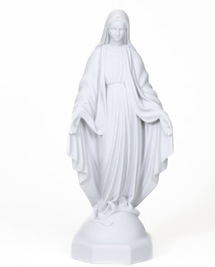 20" Our Lady of Grace Statue – 15% off -  White Marble Finish | Indoor/Outdoor Catholic Marian Statue