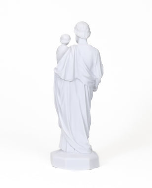 16" St. Joseph with Child Jesus - 15% off -  White Marble Finish | Indoor/Outdoor Catholic Statue